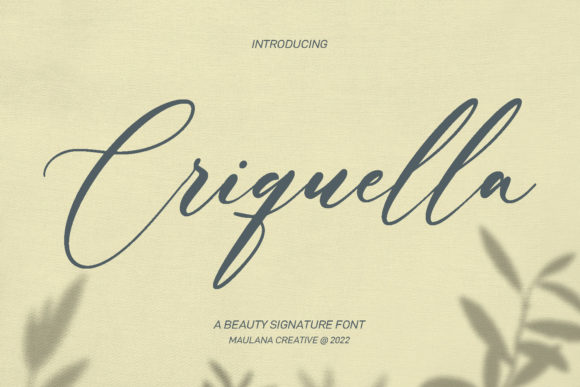 Discovering Criquella Script: A Font with Character