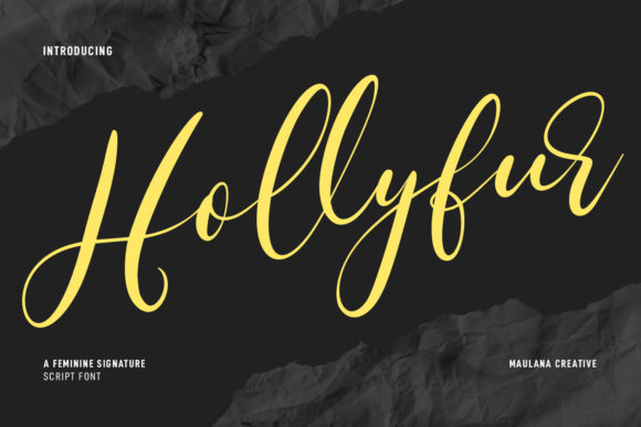 Hollyfur Script: A Beautiful, Feminine Font for Creative Projects