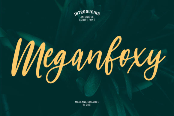 Meganfoxy Script: A Handwritten Font for Elegant Designs