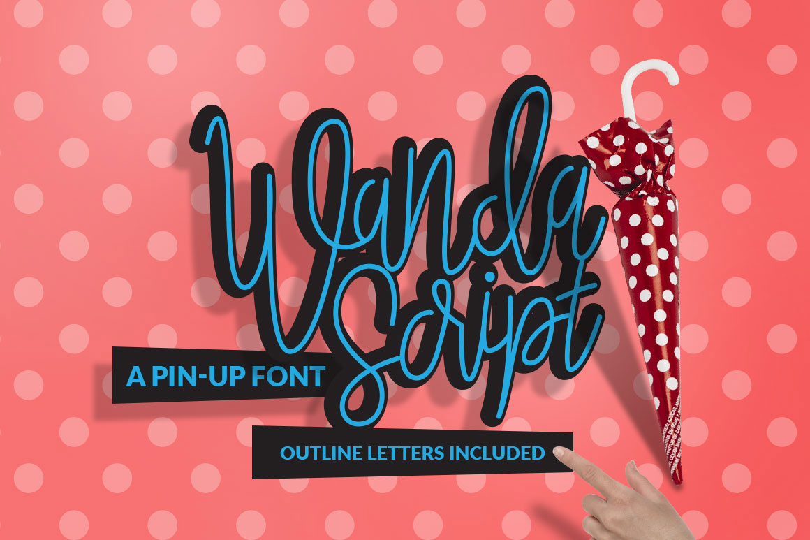 Wanda Script: The Pin-Up Style Font for Vintage Designs